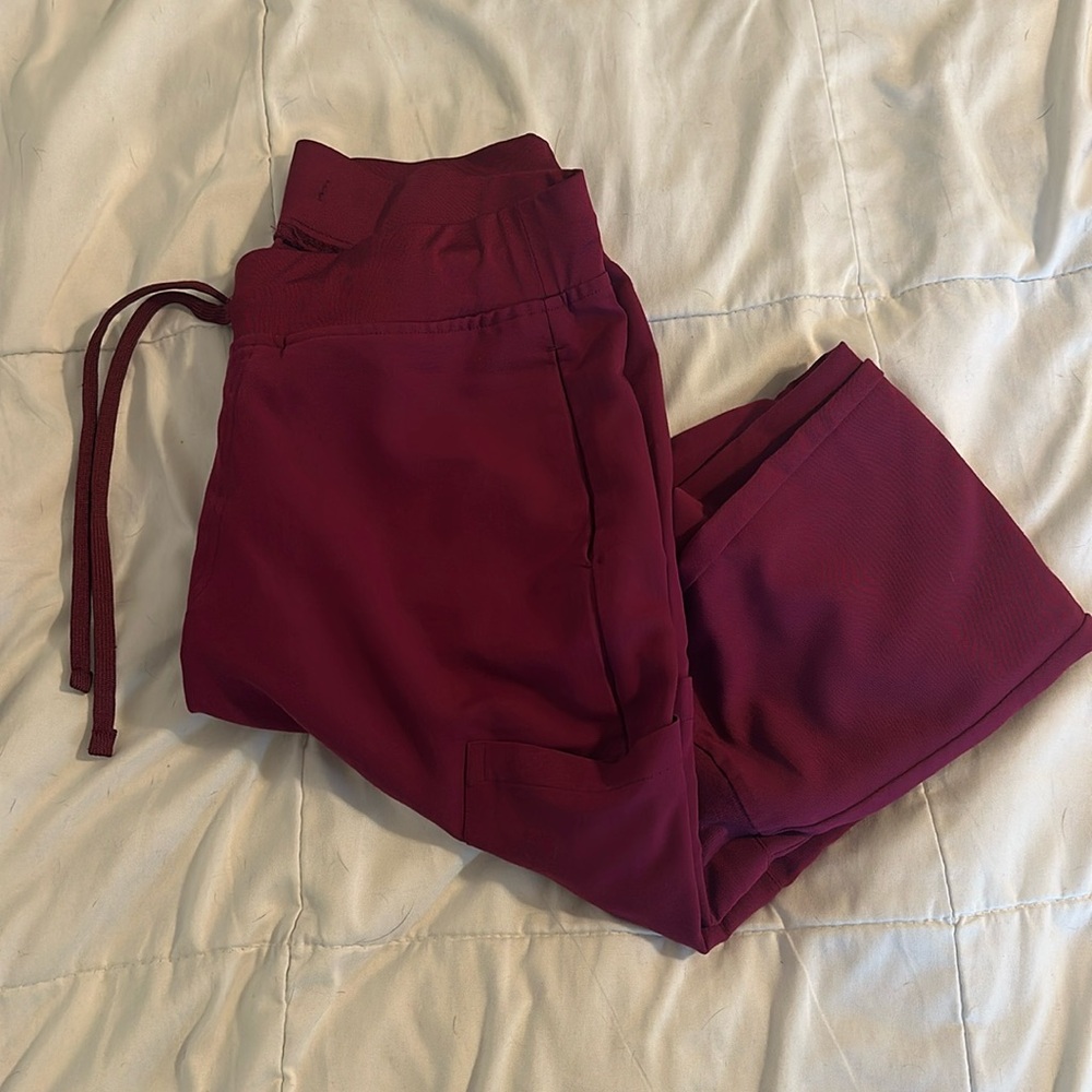 Women's Burgundy Mandala Scrub Set